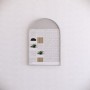 Me Brushed Nickel Framed Arch Mirror 600 * 900 Me Brushed Nickel Framed Arch Mirror 600 * 900